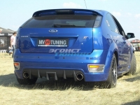Накладка (диффузор) на задний бампер «Sport» для Ford Focus 2 ST Hatchback (2005-2008)